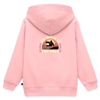 Parkour Freerunning Traceur - Kinder Premium Organic Zip Hoodie - Rosa - Hinten - AI Model Kid Female (0cm)