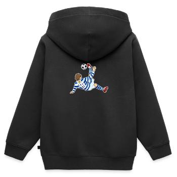 Uruguay National Soccer Team I Football Uruguay - Kinder Premium Organic Zip Hoodie - Schwarz - Hinten - AI Model Kid Male (0cm)