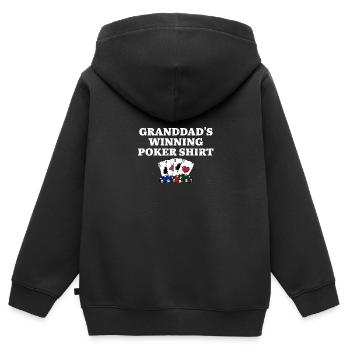 Granddad's Winning Poker Shirt Poker Player - Kinder Premium Organic Zip Hoodie - Schwarz - Hinten - AI Model Kid Male (0cm)