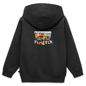 Professional Balloon Animal Twister Circus - Kids Premium Organic Zip-up Hoodie - black - Back - AI Model Kid Male (0cm)