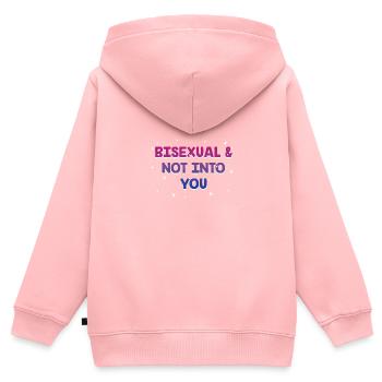 Bisexual and Not into You Bi Single Bi Pride - Kids Premium Organic Zip-up Hoodie - rose - Back - AI Model Kid Female (0cm)