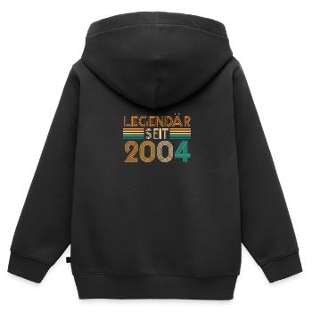 2004 19 Jahre Geburtstag - Kinder Premium Organic Zip Hoodie - Schwarz - Hinten - AI Model Kid Male (0cm)