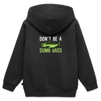 Sei kein Dumping-Bass - Kinder Premium Organic Zip Hoodie - Schwarz - Hinten - AI Model Kid Male (0cm)