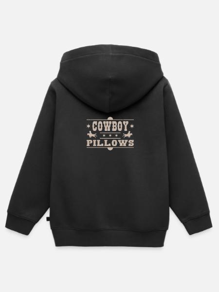 Cowboy Pillows Southern Girl Texas Lady Funny - Kids Premium Organic Zip-up Hoodie - black