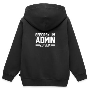 Administrator Informatiker Programmierer Admin - Kinder Premium Organic Zip Hoodie - Schwarz - Hinten - AI Model Kid Male (0cm)