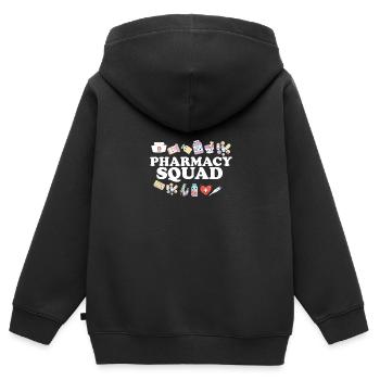 Escouade Pharmacie Pharmacien Pharmacologie de la vie - Sweat Premium à capuche zippé enfant bio - noir - Dos - AI Model Kid Male (0cm)