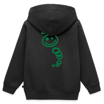 Gluehwuermchen - Sweat Premium à capuche zippé enfant bio - noir - Dos - AI Model Kid Male (0cm)