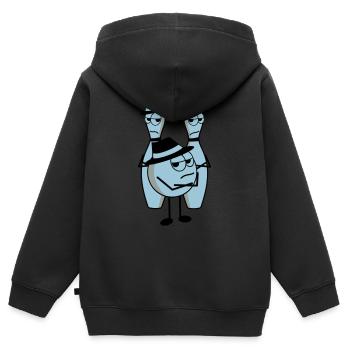 mafia - Kinder Premium Organic Zip Hoodie - Schwarz - Hinten - AI Model Kid Male (0cm)