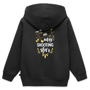Télescope Shooting Star Space - Sweat Premium à capuche zippé enfant bio - noir - Dos - AI Model Kid Male (0cm)