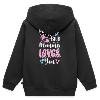Babybauch Mutter Mama - Kinder Premium Organic Zip Hoodie - Schwarz - Hinten - AI Model Kid Male (0cm)