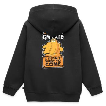 Chillen Abhängen Gemächlich Süß - Kinder Premium Organic Zip Hoodie - Schwarz - Hinten - AI Model Kid Male (0cm)