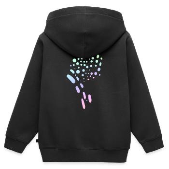Jugendstil Tribal - Kinder Premium Organic Zip Hoodie - Schwarz - Hinten - AI Model Kid Male (0cm)