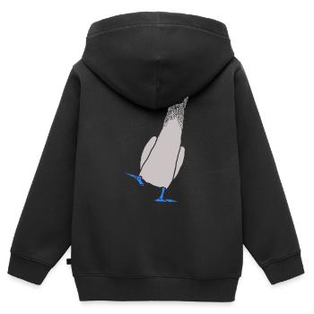 Tölpel - Kinder Premium Organic Zip Hoodie - Schwarz - Hinten - AI Model Kid Male (0cm)