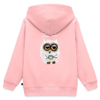 Monday? This too shall pass - Kinder Premium Organic Zip Hoodie - Rosa - Hinten - AI Model Kid Female (0cm)