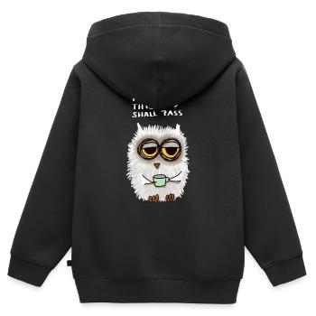 Monday? This too shall pass - Kinder Premium Organic Zip Hoodie - Schwarz - Hinten - AI Model Kid Male (0cm)