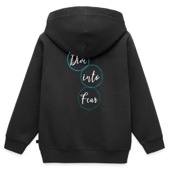 bungee jumping experiences courage - Kinder Premium Organic Zip Hoodie - Schwarz - Hinten - AI Model Kid Male (0cm)