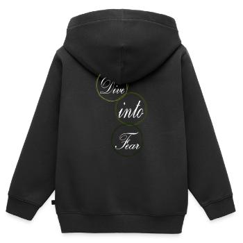 inner courage happy bungee jumping community - Kinder Premium Organic Zip Hoodie - Schwarz - Hinten - AI Model Kid Male (0cm)