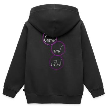guérison intérieure génial blagues amusantes pouvoir de guérison - Sweat Premium à capuche zippé enfant bio - noir - Dos - AI Model Kid Male (0cm)