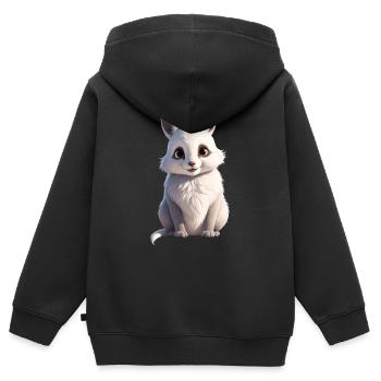 Sweet Animal - Kinder Premium Organic Zip Hoodie - Schwarz - Hinten - AI Model Kid Male (0cm)