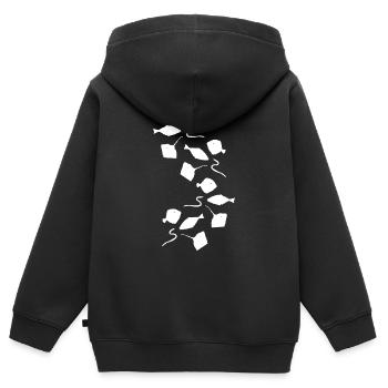 meer / unter wasser / meeresleben - Kinder Premium Organic Zip Hoodie - Schwarz - Hinten - AI Model Kid Male (0cm)