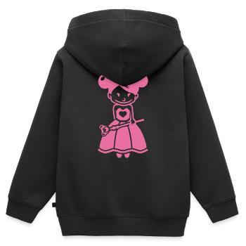 Prinzessin - Kinder Premium Organic Zip Hoodie - Schwarz - Hinten - AI Model Kid Male (0cm)