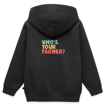Landwirtschaft - Kinder Premium Organic Zip Hoodie - Schwarz - Hinten - AI Model Kid Male (0cm)