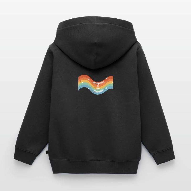 Progress Is Not Linear ABA Therapist Behavioral Kinder Premium Organic Zip Hoodie