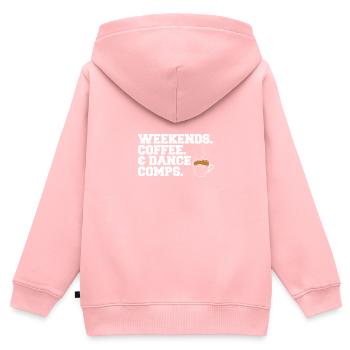 Weekends Coffee And Dance Comps Dance Mom Dancer - Kinder Premium Organic Zip Hoodie - Rosa - Hinten - AI Model Kid Female (0cm)