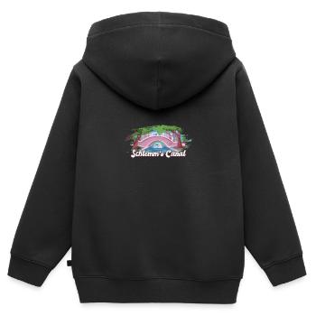Drôle d’optométriste Citation du globe oculaire du canal de Schlemm - Sweat Premium à capuche zippé enfant bio - noir - Dos - AI Model Kid Male (0cm)