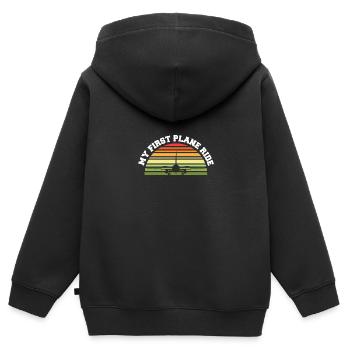 Vacation Trip My First Airplane Ride Traveler - Kids Premium Organic Zip-up Hoodie - black - Back - AI Model Kid Male (0cm)