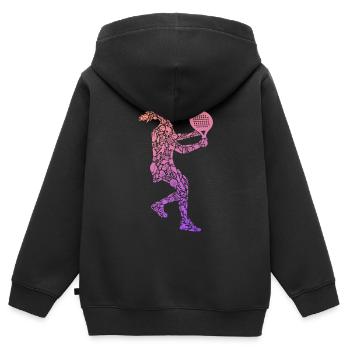 Padel Tennis Padel Girls Women Padel - Kids Premium Organic Zip-up Hoodie - black - Back - AI Model Kid Male (0cm)