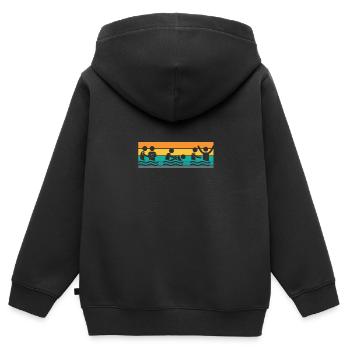 Église de baptême chrétienne religieuse baptisée en - Sweat Premium à capuche zippé enfant bio - noir - Dos - AI Model Kid Male (0cm)