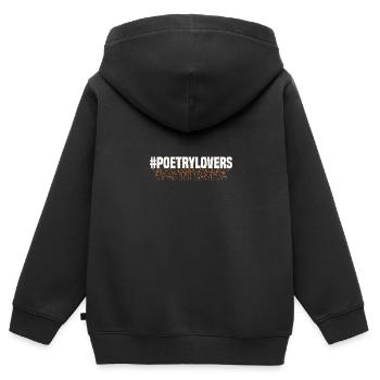 Littérature Cadeaux pour poésie & - Sweat Premium à capuche zippé enfant bio - noir - Dos - AI Model Kid Male (0cm)