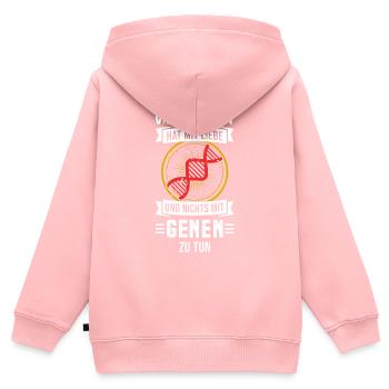 VATERSCHAFT HAT MIT LIEBE ZU TUN - Kinder Premium Organic Zip Hoodie - Rosa - Hinten - AI Model Kid Female (0cm)