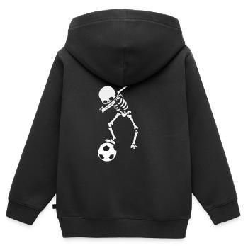 Soccer Team Fußball Torwart Kicken Jungs outfit - Kinder Premium Organic Zip Hoodie - Schwarz - Hinten - AI Model Kid Male (0cm)