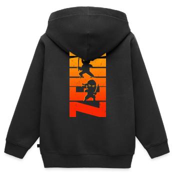 10. Geburtstag Ninja 10 Jahre alt kleiner Ninjas - Kinder Premium Organic Zip Hoodie - Schwarz - Hinten - AI Model Kid Male (0cm)