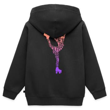 Roller Skates Roller Skates Girls Roller Skating - Kids Premium Organic Zip-up Hoodie - black - Back - AI Model Kid Male (0cm)