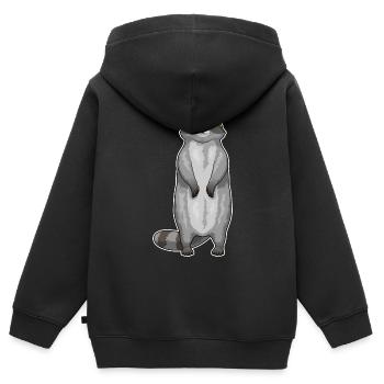 Été pour la baignée de natation des ratons laveurs - Sweat Premium à capuche zippé enfant bio - noir - Dos - AI Model Kid Male (0cm)