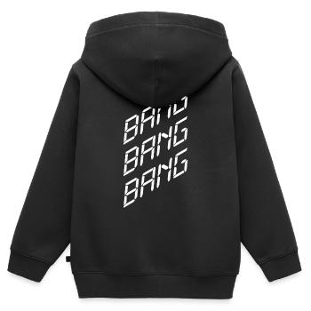 Bang Bang Bang – Party, Musik & Club Vibes - Kinder Premium Organic Zip Hoodie - Schwarz - Hinten - AI Model Kid Male (0cm)