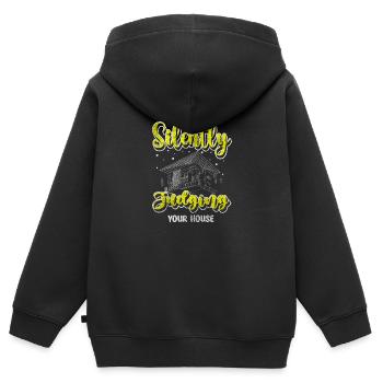 Ingenieur Gebäude Häuser Architekturbüro - Kinder Premium Organic Zip Hoodie - Schwarz - Hinten - AI Model Kid Male (0cm)