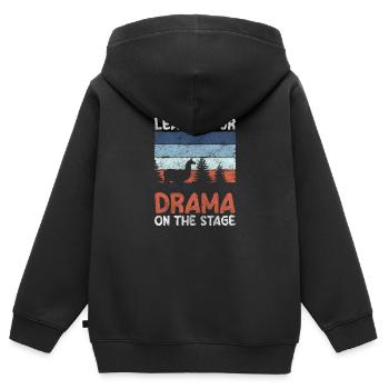 Schauspielerin Theaterstück Regie Vorhang - Kinder Premium Organic Zip Hoodie - Schwarz - Hinten - AI Model Kid Male (0cm)