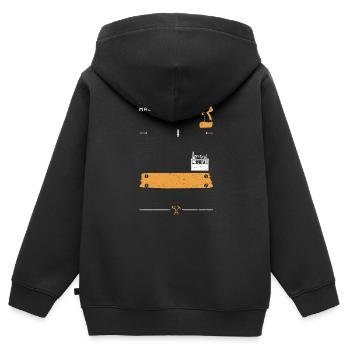 Nicht Quatschen Machen - Handyman - Kinder Premium Organic Zip Hoodie - Schwarz - Hinten - AI Model Kid Male (0cm)