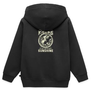 A day without fishing is like a day without ...... - Kids Premium Organic Zip-up Hoodie - black - Back - AI Model Kid Male (0cm)