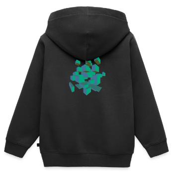 Cubes - Kids Premium Organic Zip-up Hoodie - black - Back - AI Model Kid Male (0cm)
