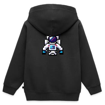 Astronaut - Kinder Premium Organic Zip Hoodie - Schwarz - Hinten - AI Model Kid Male (0cm)