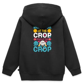 Funny Scrapbooking Hand Crafting - Kinder Premium Organic Zip Hoodie - Schwarz - Hinten - AI Model Kid Male (0cm)