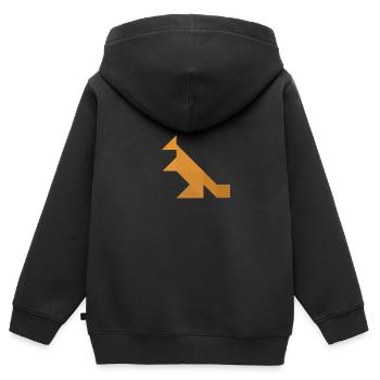 Kangaroo - Tangram - Kids Premium Organic Zip-up Hoodie - black - Back - AI Model Kid Male (0cm)