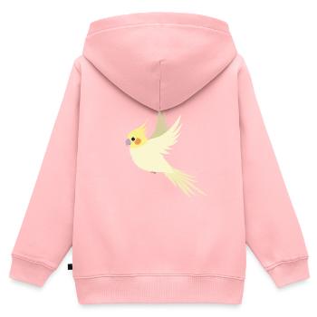 Flying cockatiel - Kids Premium Organic Zip-up Hoodie - rose - Back - AI Model Kid Female (0cm)