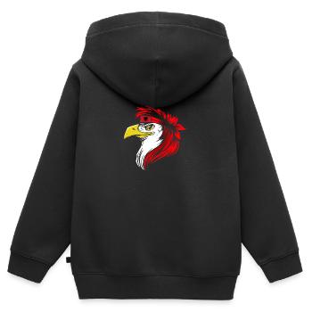Albanien - Kinder Premium Organic Zip Hoodie - Schwarz - Hinten - AI Model Kid Male (0cm)