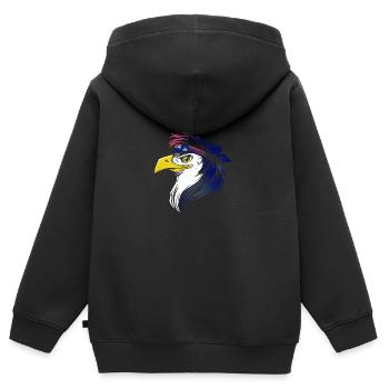 Ascension - Sweat Premium à capuche zippé enfant bio - noir - Dos - AI Model Kid Male (0cm)